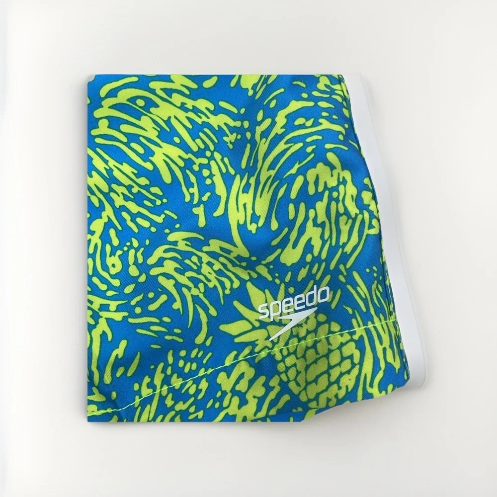 SPEEDO Men's UPF 50+ Tech Volley Swim Trunks w/‎ Comfort Liner Small Pineapple